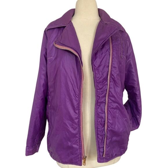 Vintage 1970’s Neon Purple Swell Wear Nylon Water Repellent Lightweight Jacket - Picture 6 of 10